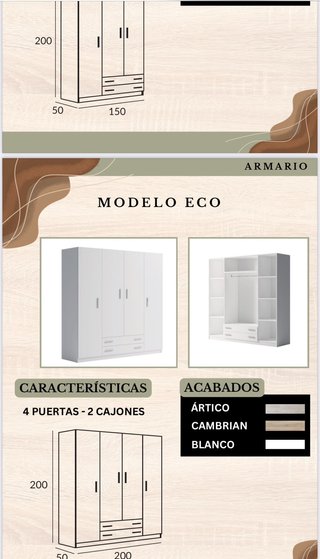 Armario modular madera