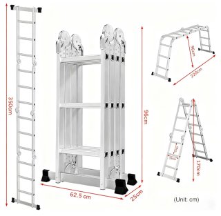 Escalera multiusos plegable aluminio