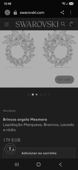 Brincos Argola Mesmera Swarovski Lapidação Marques