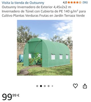 Invernadero Outsunny 4,45m Exterior