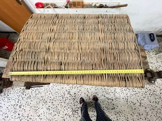 Cesta baúl mimbre antiguo grande