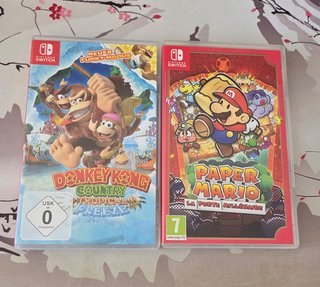 Donkey Kong y Paper Mario Origami switch