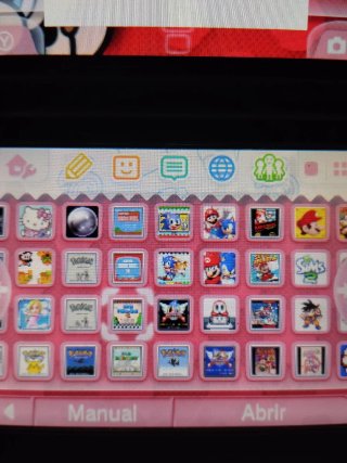 New 3DS XL Plata+sd 256 gb pantalla de arriba IPS