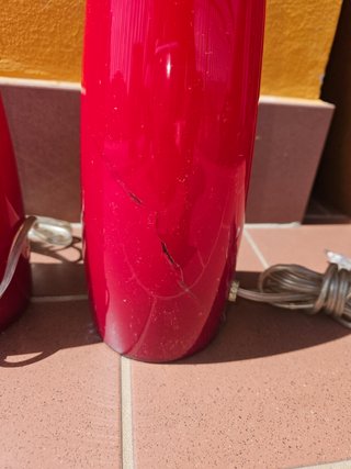 Coppia di lampade in vetro funzionanti