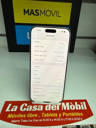 iPhone 17 Pro Max 512GB Plata nuevo sin usar