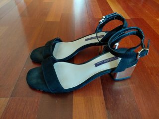 Sandalias Violeta by Mango Tacón Metálico