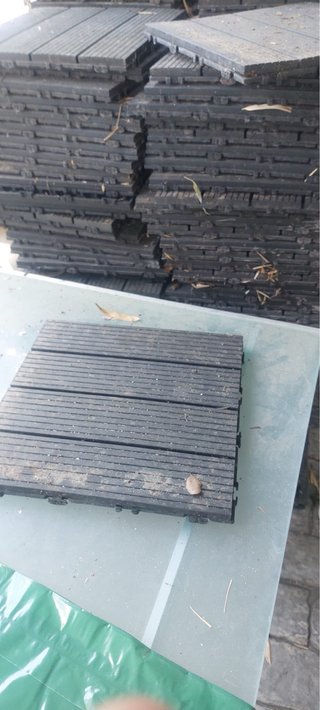 Baldosas encajables de plástico para terraza