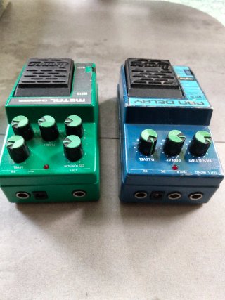 Pedales Ibanez Metal Charger MS10 y Pan Delay DPL1