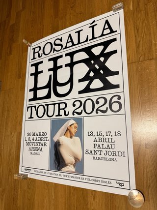Cartel Rosalia LUX Tour 2026 91x70cm