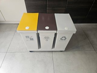 Cubo triple basura reciclaje