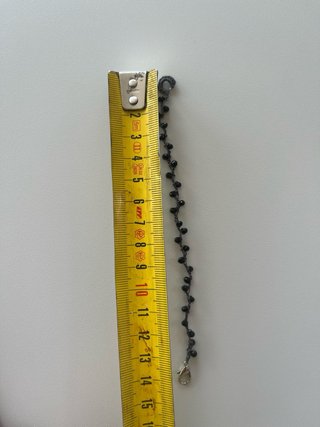 Bracciale fatto a mano con perline nere