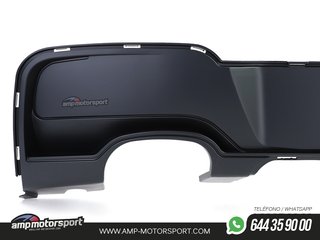 DIFUSOR TRASERO BMW SERIE 1 F20 / F21 LOOK M-PERFORMANCE NEGRO MATE