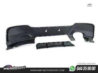 DIFUSOR TRASERO BMW SERIE 1 F20 / F21 LOOK M-PERFORMANCE NEGRO MATE