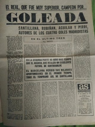 Gr Periodico R.Madrid vs Barcelona final copa 1974