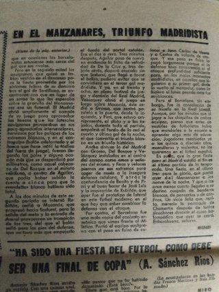 Gr Periodico R.Madrid vs Barcelona final copa 1974