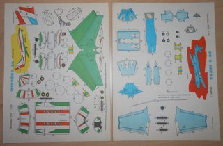 10 Recortables Aviones Años 70