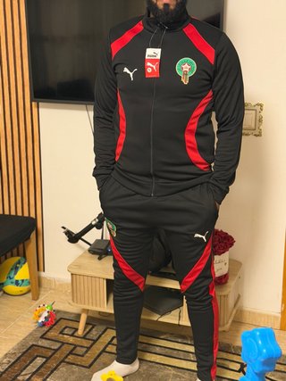 Chándal Puma Marruecos Negro/Rojo