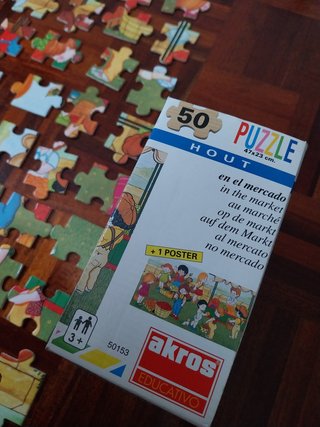 Puzzle Madeira Akros 50 Peças + Poster