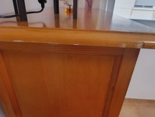 Cómoda de madera con 6 cajones