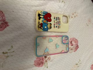 Pack 2 Fundas Móvil Diseño Corazones y Dibujos