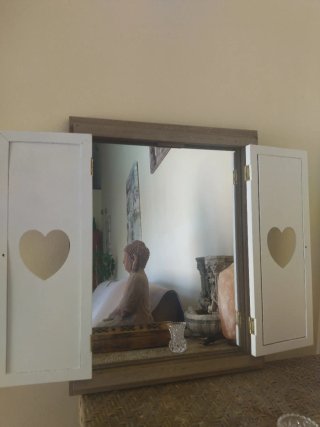 Espejo romántico madera y cristal