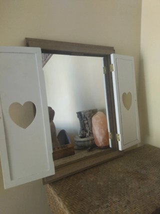 Espejo romántico madera y cristal