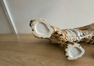 Pareja Tigres Porcelana Vintage C. Martinu.