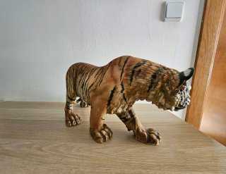 Pareja Tigres Porcelana Vintage C. Martinu.