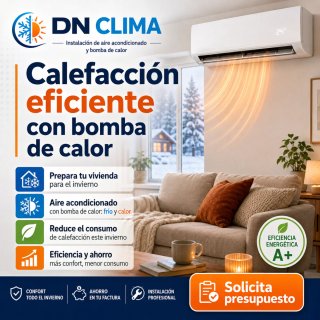 Calefacción eficiente con bomba de calor