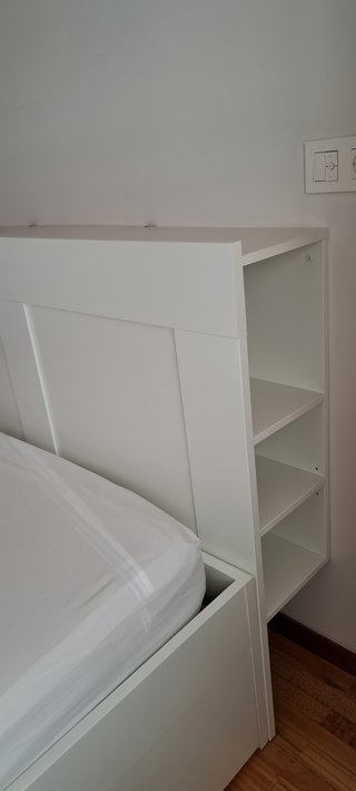 Base Cama 1.4x2m + Cabecero Ikea Blanco