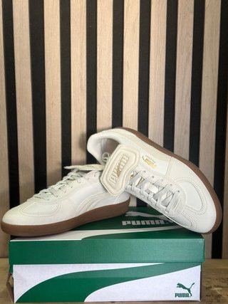 Zapatillas Puma Palermo Blancas Goma Marrón