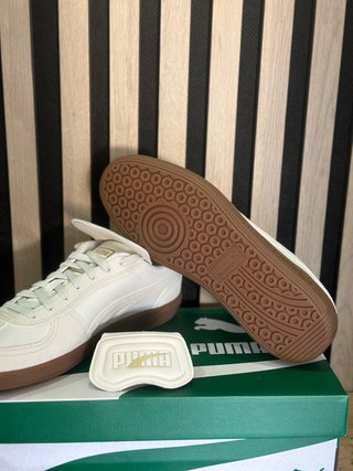 Zapatillas Puma Palermo Blancas Goma Marrón