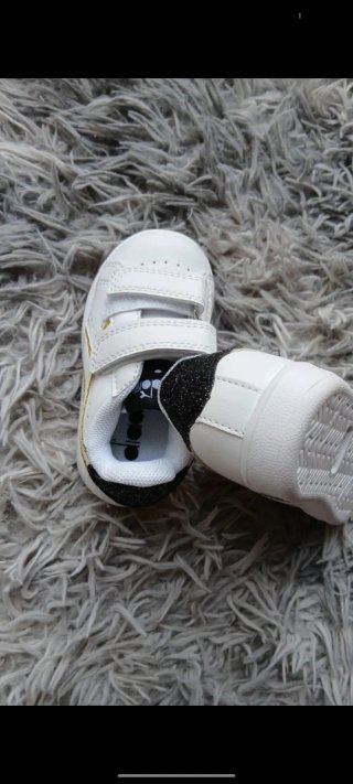 Scarpe bimbo bianche Diadora velcro tlg 21