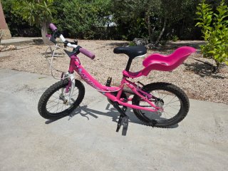 Bicicleta Niña 16 Rosa Regalo casco niña.