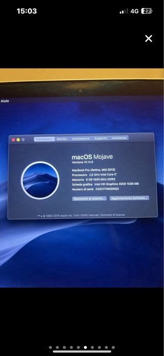 MacBook Pro Retina 15 2012 i7 512GB