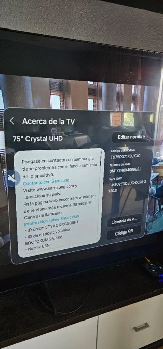 TV Samsung 75" Crystal UHD Smart TV
