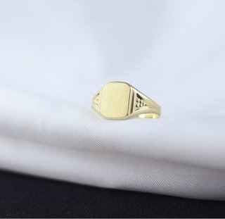 Anillo Sello Oro 14k para Hombre