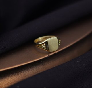 Anillo Sello Oro 14k para Hombre