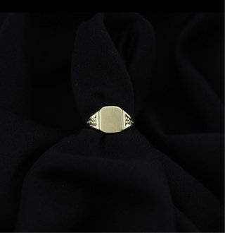 Anillo Sello Oro 14k para Hombre