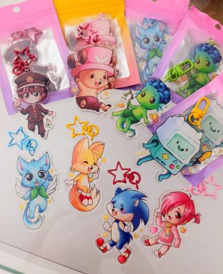 Pack 2 Llaveros Anime Acrílico