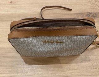Borsa tracolla Michael Kors monogram beige/marrone
