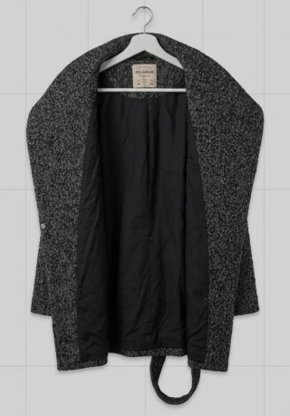 Chaquetón Pull&Bear M/38 Negro y Blanco