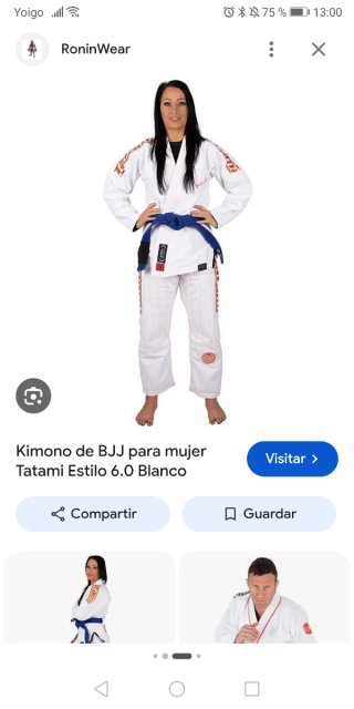 Kimono Jiu Jitsu Tatami Mujer blanco Talla F2