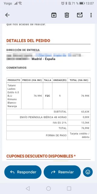Kimono Jiu Jitsu Tatami Mujer blanco Talla F2
