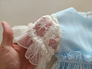 Vestido Dolce Petit encaje azul