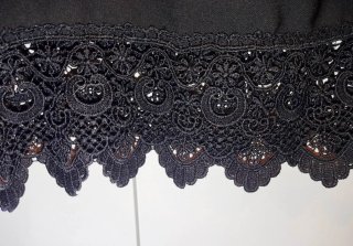 Vestido Estilo Túnica Negro Encaje