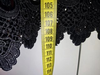 Vestido Estilo Túnica Negro Encaje