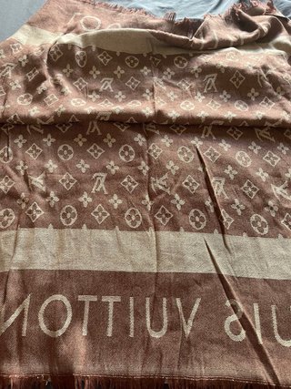 Bufanda Louis Vuitton Monogram Marrón Beige