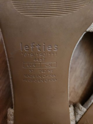 Sandalias tacones yute Lefties talla 37