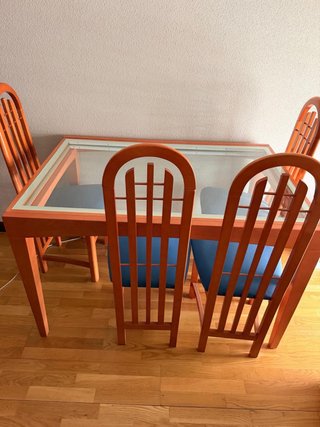 Mesa comedor extensible con 6 sillas